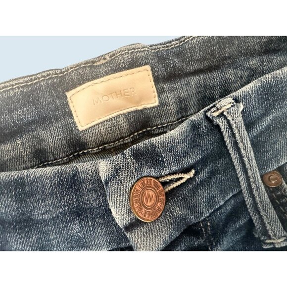 MOTHER High Waisted Looker Crop Raw Hem Jean Size 26 - Picture 3 of 8